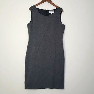 Jones New York Suit Separates Sheath Dress Size 14 Black Herringbone Print